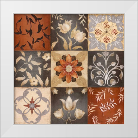 Patterns Of Nature II White Modern Wood Framed Art Print by Tava Studios