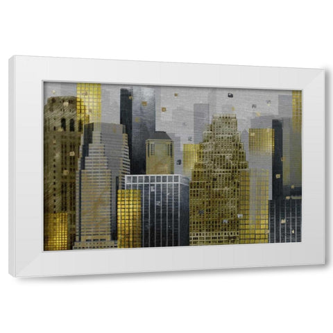 City Facade White Modern Wood Framed Art Print by Craven, Katrina