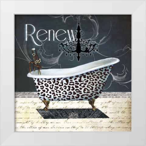 Renew White Modern Wood Framed Art Print by Robinson, Carol
