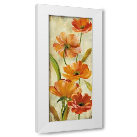 Flower Dance II White Modern Wood Framed Art Print by Robinson, Carol