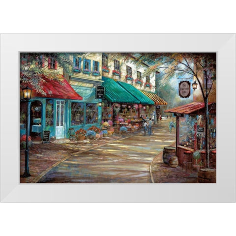 Romantic Interlude White Modern Wood Framed Art Print by Manning, Ruane