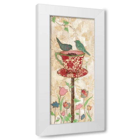 Garden Party I White Modern Wood Framed Art Print by Tava Studios