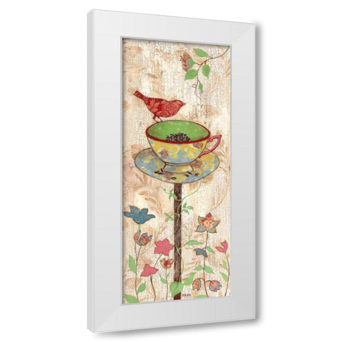 Garden Party II White Modern Wood Framed Art Print by Tava Studios