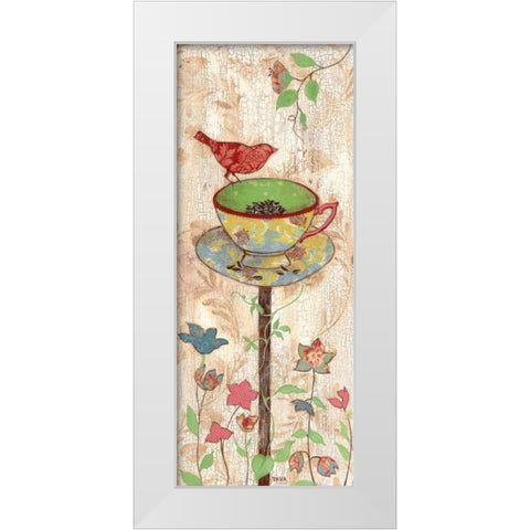 Garden Party II White Modern Wood Framed Art Print by Tava Studios