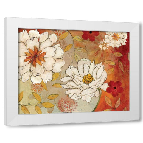 Lush Crimson II White Modern Wood Framed Art Print by Robinson, Carol