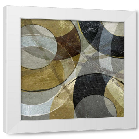 Metallic Atmosphere White Modern Wood Framed Art Print by Craven, Katrina