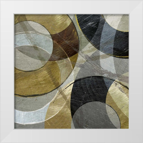 Metallic Atmosphere White Modern Wood Framed Art Print by Craven, Katrina