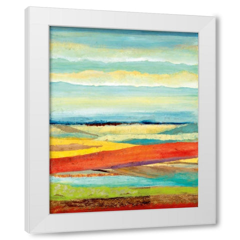 Earths Delight White Modern Wood Framed Art Print by Tava Studios