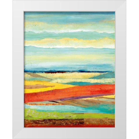 Earths Delight White Modern Wood Framed Art Print by Tava Studios