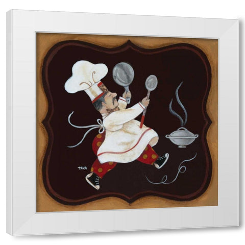 In Short Order I White Modern Wood Framed Art Print by Tava Studios