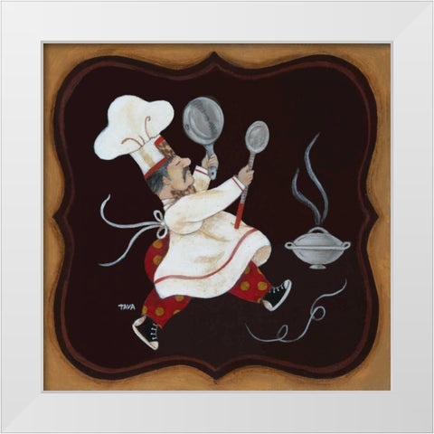 In Short Order I White Modern Wood Framed Art Print by Tava Studios