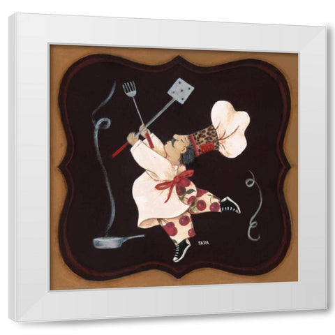 In Short Order II White Modern Wood Framed Art Print by Tava Studios