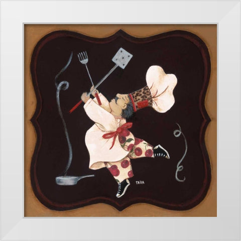 In Short Order II White Modern Wood Framed Art Print by Tava Studios