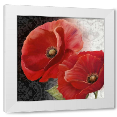 Poppy Perfection II White Modern Wood Framed Art Print by Knutsen, Conrad