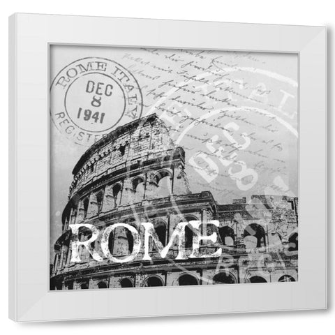 Rome White Modern Wood Framed Art Print by Knutsen, Conrad