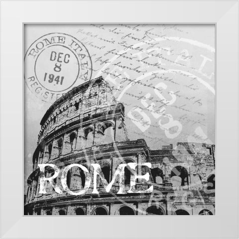 Rome White Modern Wood Framed Art Print by Knutsen, Conrad