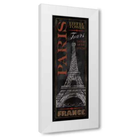 Paris Tours White Modern Wood Framed Art Print by Knutsen, Conrad