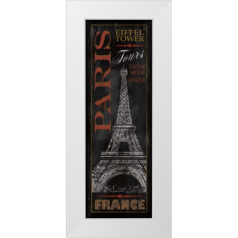 Paris Tours White Modern Wood Framed Art Print by Knutsen, Conrad