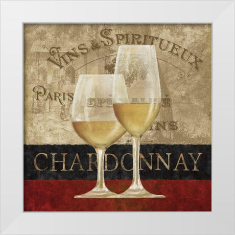 Chardonnay White Modern Wood Framed Art Print by Knutsen, Conrad