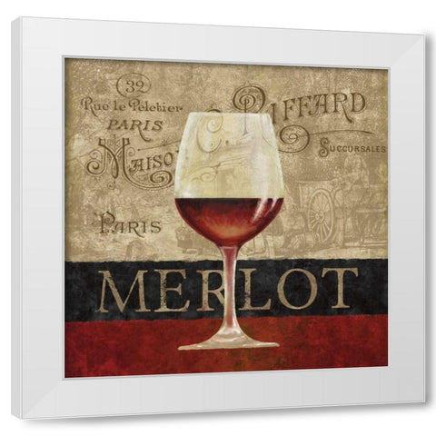 Merlot White Modern Wood Framed Art Print by Knutsen, Conrad