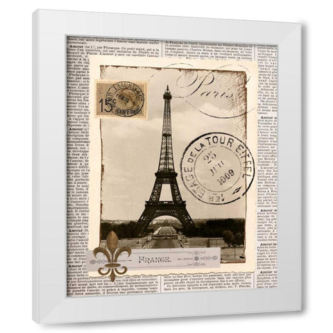 Paris Memories White Modern Wood Framed Art Print by Craven, Katrina