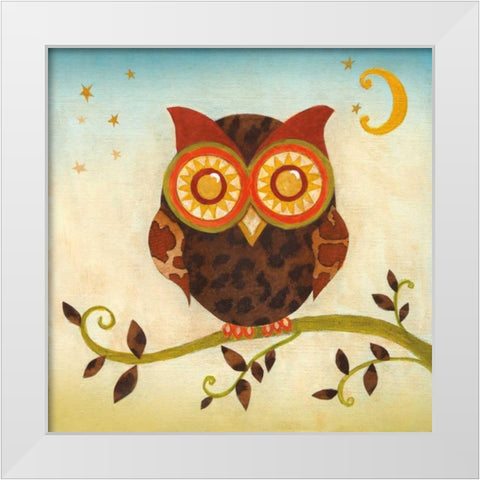 Hootie White Modern Wood Framed Art Print by Tava Studios