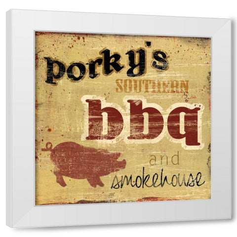Porkys Southern White Modern Wood Framed Art Print by Robinson, Carol