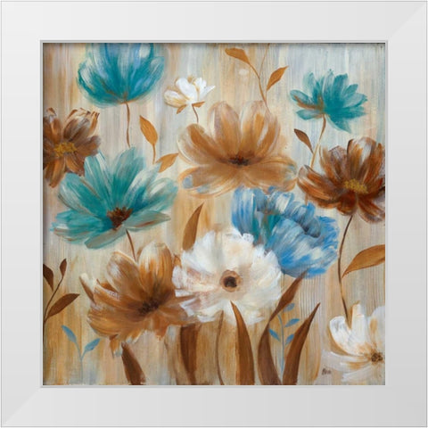 Fionas Garden I White Modern Wood Framed Art Print by Nan