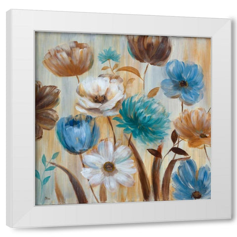 Fionas Garden II White Modern Wood Framed Art Print by Nan