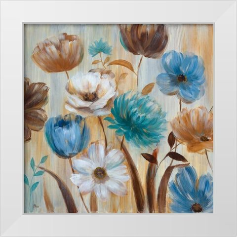 Fionas Garden II White Modern Wood Framed Art Print by Nan