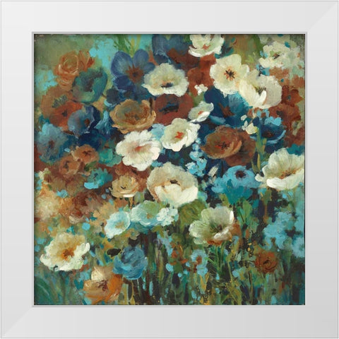 Jardin Azure I White Modern Wood Framed Art Print by Robinson, Carol