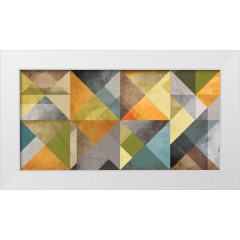 Quilt White Modern Wood Framed Art Print by Craven, Katrina