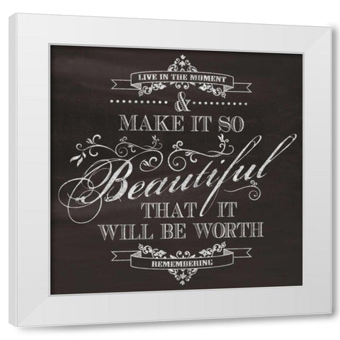 Beautiful White Modern Wood Framed Art Print by Havoc Gifts