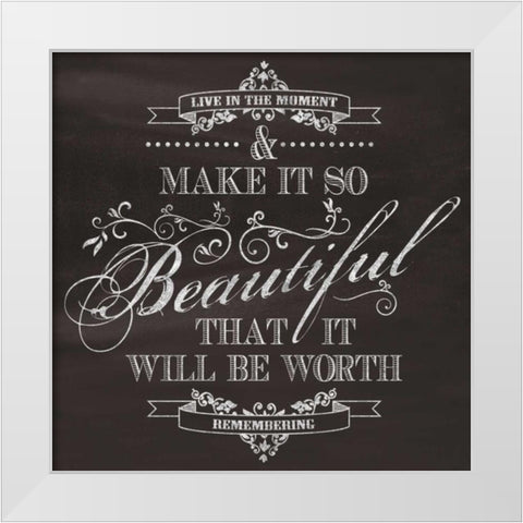 Beautiful White Modern Wood Framed Art Print by Havoc Gifts