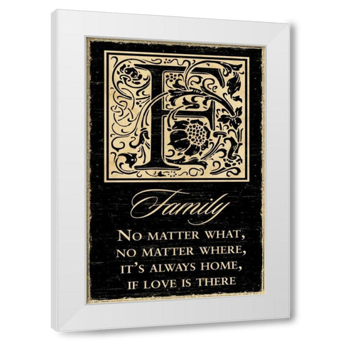 Family White Modern Wood Framed Art Print by Havoc Gifts