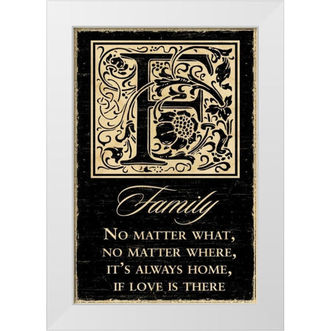 Family White Modern Wood Framed Art Print by Havoc Gifts