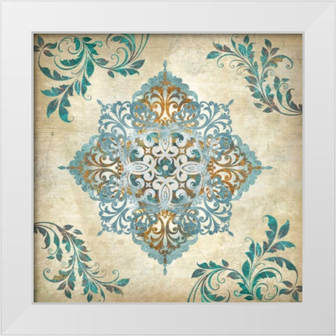 Arabesque I White Modern Wood Framed Art Print by Knutsen, Conrad