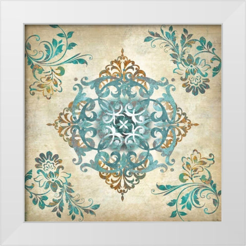 Arabesque III White Modern Wood Framed Art Print by Knutsen, Conrad