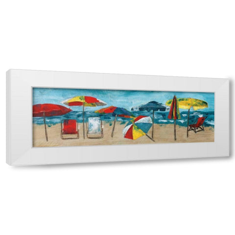 At the Beach White Modern Wood Framed Art Print by Craven, Katrina