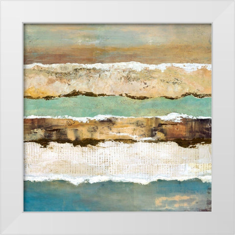 On Edge Revisited II White Modern Wood Framed Art Print by Olson, Norm
