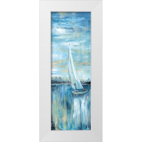 Evening Bay III White Modern Wood Framed Art Print by Nan