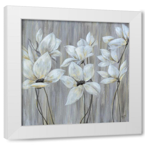 Silver Spring White Modern Wood Framed Art Print by Donovan, Maria