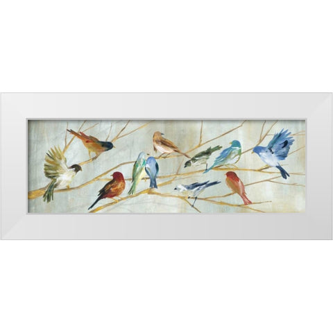 Spring Migration White Modern Wood Framed Art Print by Robinson, Carol