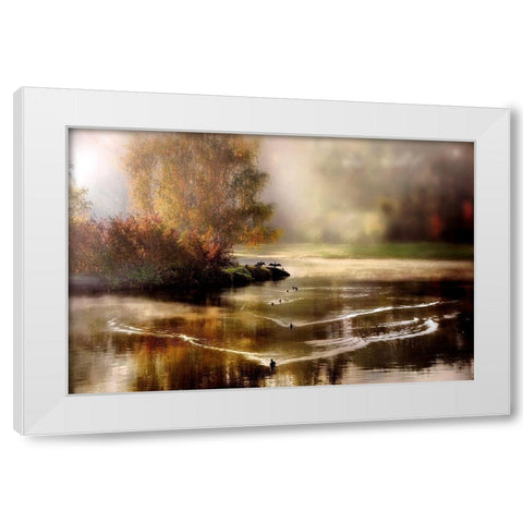 Morning Solace White Modern Wood Framed Art Print by Weisz, Irene