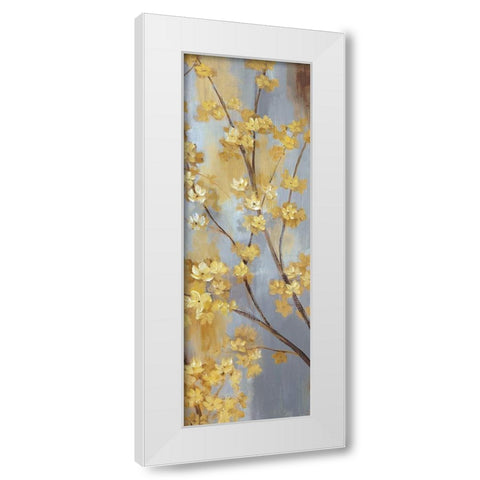 Forsythia Garden II White Modern Wood Framed Art Print by Nan