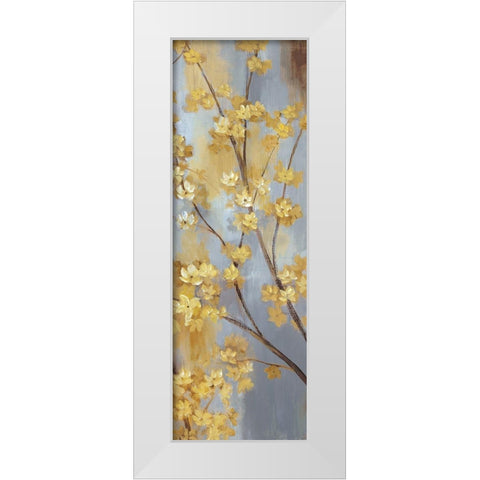 Forsythia Garden II White Modern Wood Framed Art Print by Nan