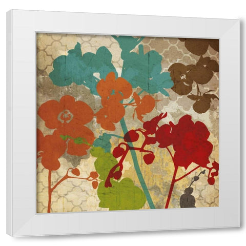 Garden Silhouette White Modern Wood Framed Art Print by Craven, Katrina