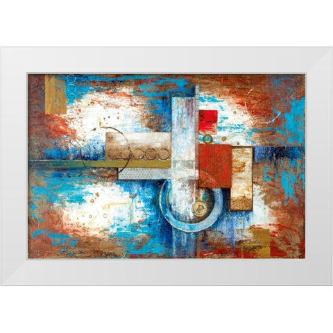 Around the Corner White Modern Wood Framed Art Print by Tava Studios