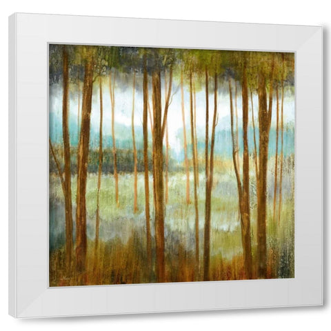 Soft Forest I White Modern Wood Framed Art Print by Nan