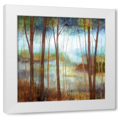 Soft Forest II White Modern Wood Framed Art Print by Nan